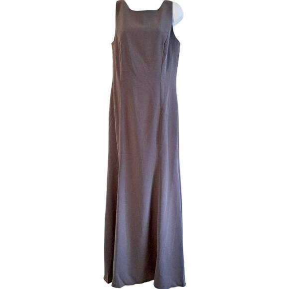 Dessy Collection 2936 Full Length Sleeveless Crepe Dress - Picture 5 of 11
